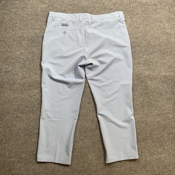 Hreski Pants Mens 38 Baby Blue Moisture Wicking Performance Chino Golf 27 Inseam - Picture 8 of 13